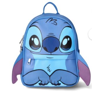 Disney Stitch Women’s Big Eyes 10.5″ Mini Backpack, Blue