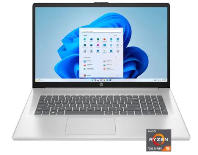 HP – 17.3″ Full HD Laptop – AMD Ryzen 5 – 8GB Memory – 512GB SSD – Natural Silver