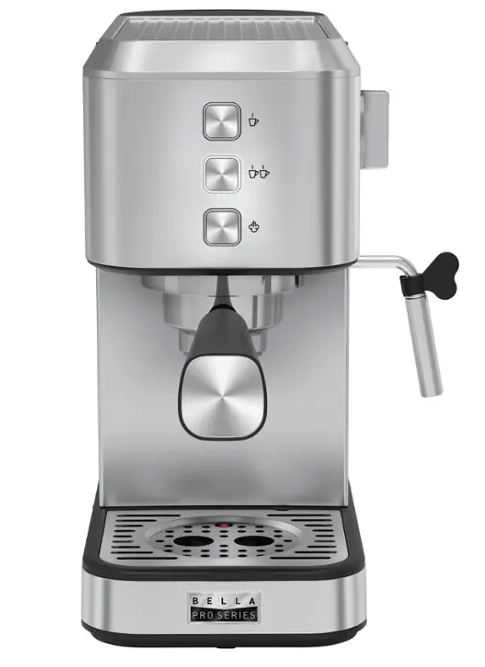 bella PRO – Slim Espresso Machine with 20 Bars of Pressure – Stainless Steel