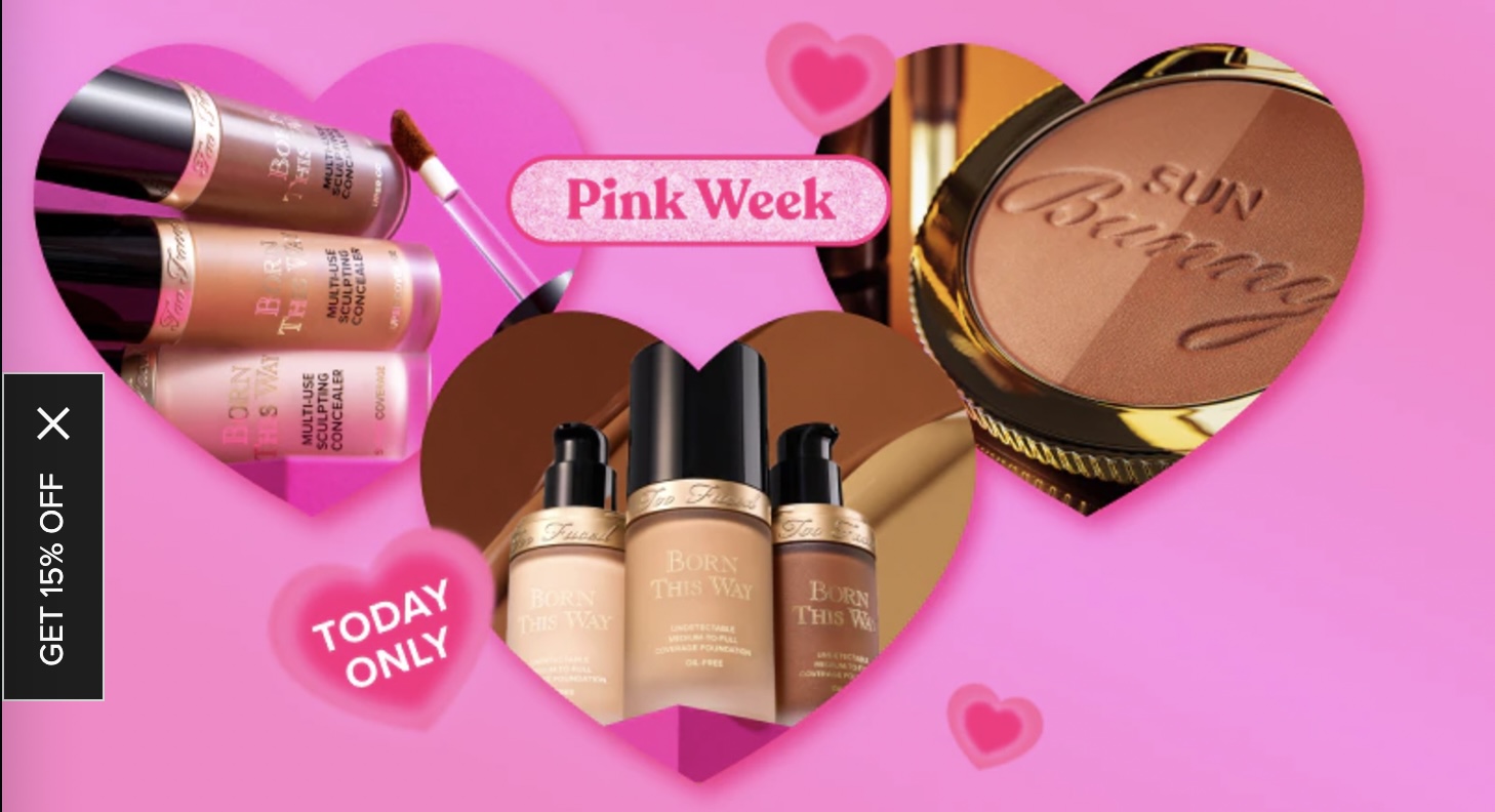 40% OFF on Foundations & Bronzers – Too Faced!