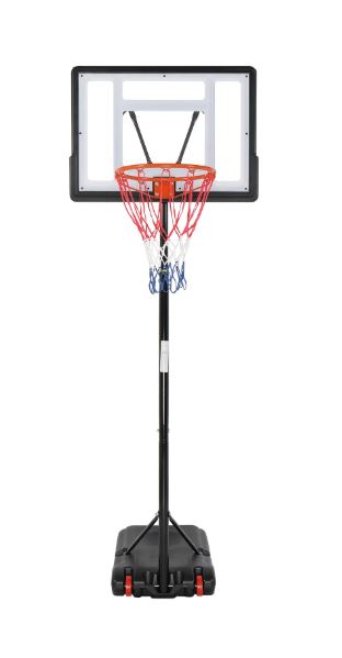 Ktaxon 33 In. Portable Basketball Hoop Stand, 6.5-8 ft Adjustable Basketball Goal System, with PVC Backboard Indoor/Outdoor