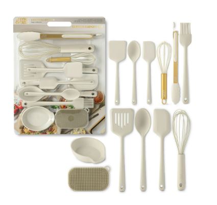 Thyme & Table 12- Piece Silicone Cooking Utensil Set, Taupe