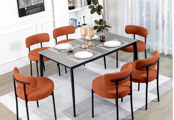 Modern Accent Chair, Upholstered Dining Chairs Set Of 6