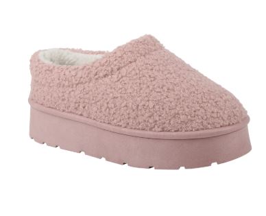Love 83 Little & Big Girls Teddy Sherpa Scuff Platform Slipper