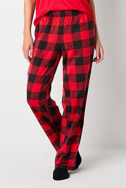 Sleep Chic Womens Fleece Pajama Pants with Socks