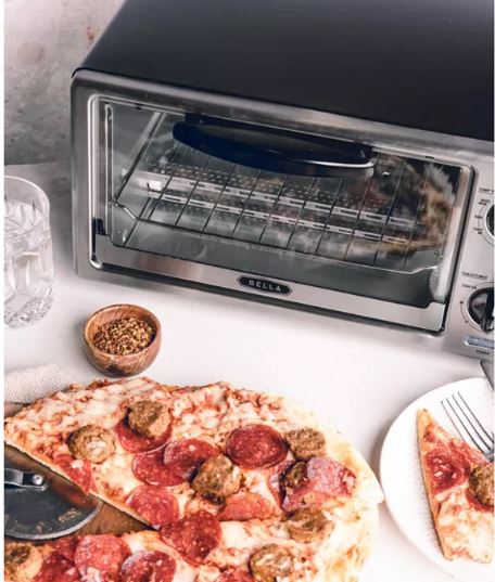 Bella4-Slice Stainless Steel Toaster Oven, 1000 Watts