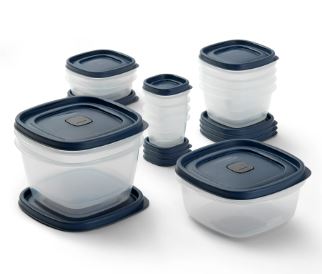 Rubbermaid Easy Find Lids Food Storage Containers with Vented Lids, 26 Piece Set, Blue