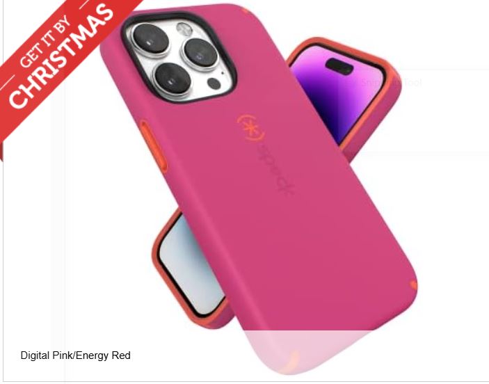 Speck iPhone 14 PRO Case – Built for MagSafe, Slim Phone Case with Drop Protection, Scratch Resistant – Soft Touch for 6.1 Inch iPhone 14 Pro – Dual Layer