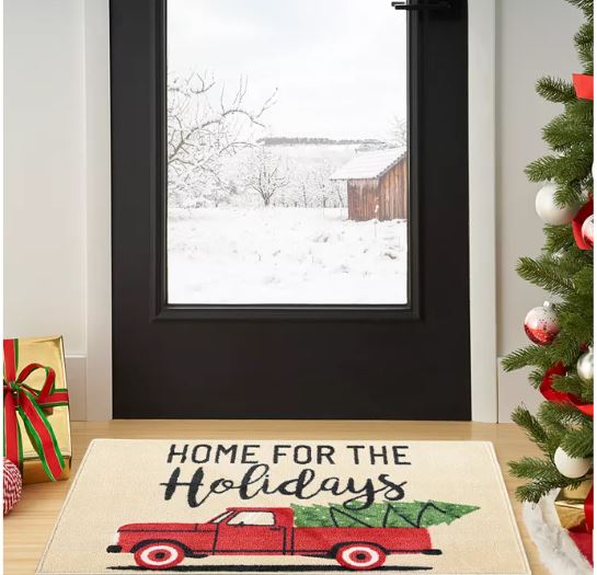 Nourison HomeFor the Holidays Truck with Tree Accent Rug, 18″ x 30″