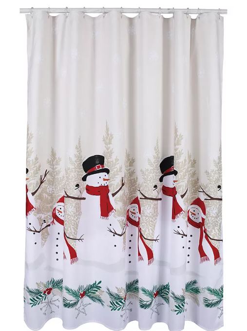 St. Nicholas Square® Yuletide Snowman Shower Curtain