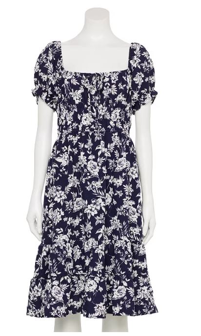 Juniors’ Liberty Love Short Sleeve Midi Dress