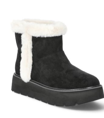 Time and Tru Women’s Platform Mini Cozy Boots, Sizes 6-11