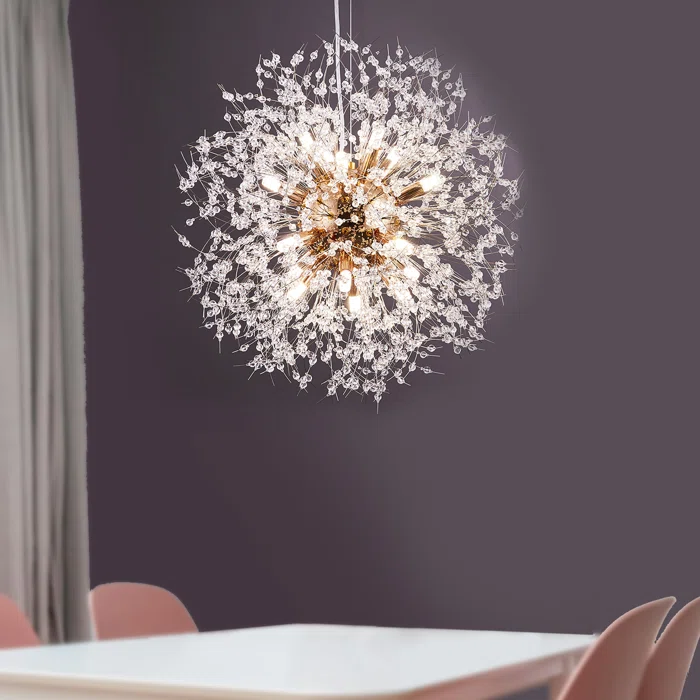 Shugar 12-Light Modern Crystal Beaded Chandelier