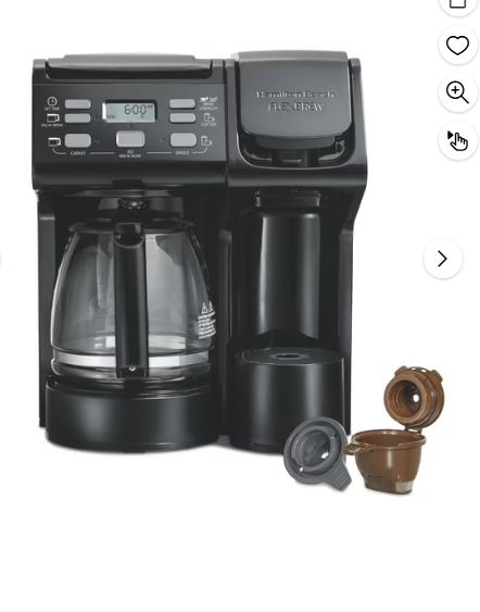 Hamilton Beach FlexBrew Trio Coffee Maker, Single Serve or 12 Cups, Black, 49904