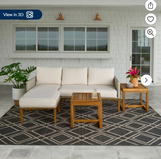 Mainstays Palmerton Landing 5-Piece Steel Outdoor Bar Set, Tan – Seats 4