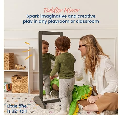 ECR4Kids Toddler 36″ Single-Sided Bi-Directional Mirror