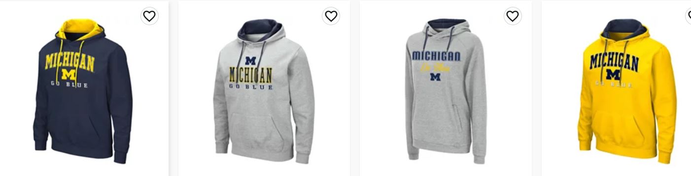 Colosseum Men’s Michigan Wolverines Navy Pullover Hoodie