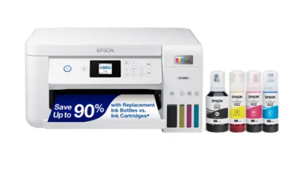 Epson – EcoTank ET-2850 All-in-One Supertank Inkjet Printer – White