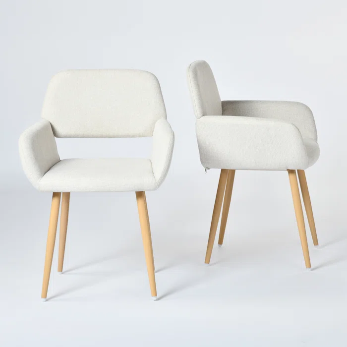 Upholstered Barrel Accent Chair With Storable Ottoman