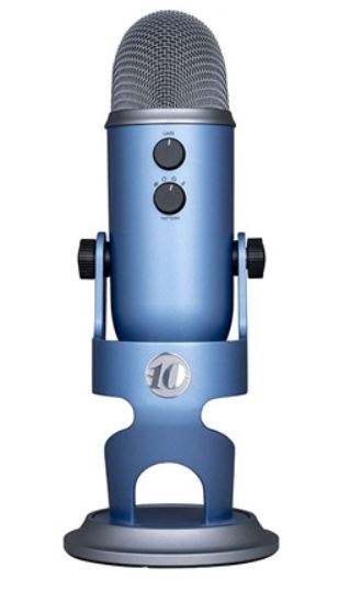 Logitech Blue Yeti USB Microphone -10 Year Anniversary Edition, Sunset Sky, with Custom Finish & Multiple Pickup Patterns, 988-000402