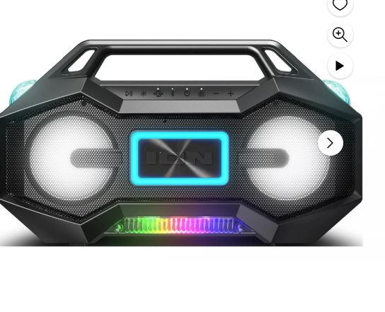 ION Audio Party Rocker Go HighPower Boombox Portable Speaker with Party Starter Lights Black iSP147