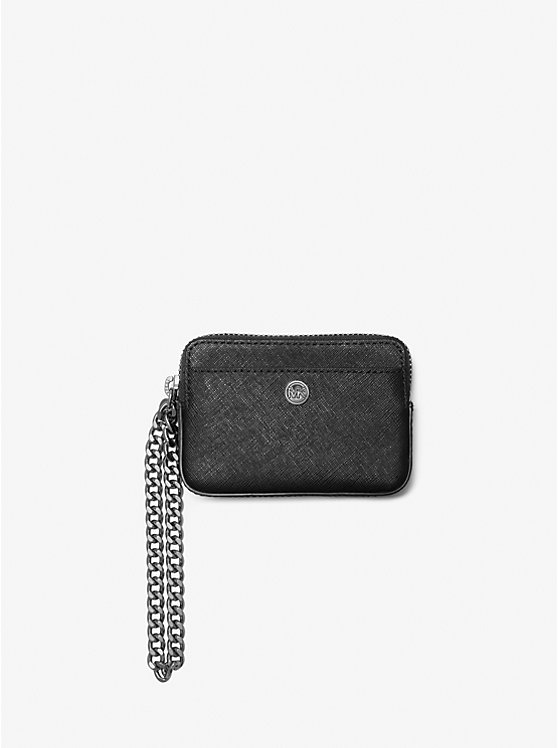 michaelkors Medium Saffiano Leather Chain Card Case
