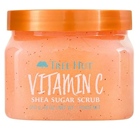 Tree Hut Sugar Body Scrub 18 Ounce Vitamin C (Pack of 3)