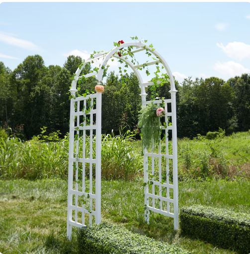 Vita Classic 3.25-ft W x 6.75-ft H Arched White PVC Garden Arbor