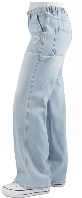 Juniors’ High-Rise Utility Wide-Leg Jeans