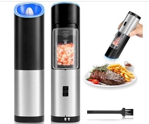 YSSOA Gravity Electric Salt and Pepper Grinder Set