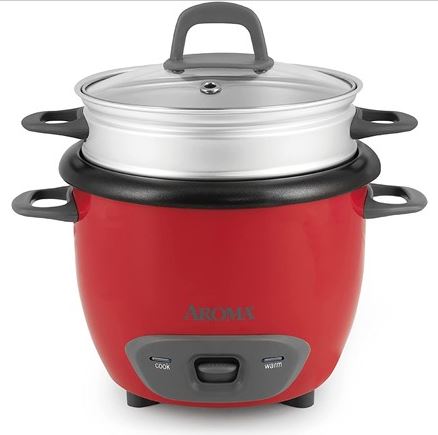 Aroma Housewares 6-Cup (Cooked) (3-Cup UNCOOKED) Pot Style Rice Cooker and Food Steamer