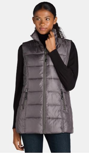 Big Chill Women’s and Women’s Plus Long Cire Puffer Vest, Sizes S-3X