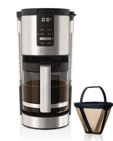 Ninja Programmable XL 14-Cup Coffee Maker, Glass Carafe, Permanent Filter, Stainless Steel, DCM200