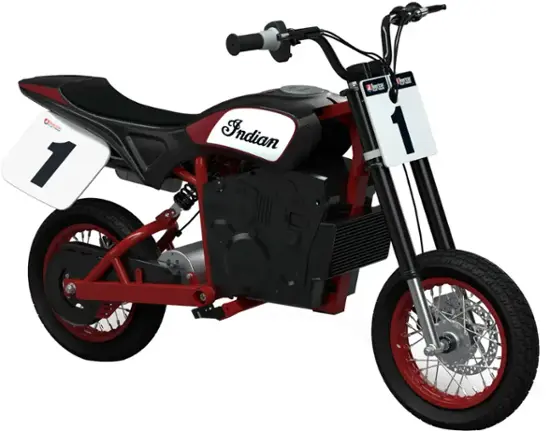Razor – Indian Youth eFTR Jr w/7 miles Max Operating Range & 15 mph Max Speed – Small – Black