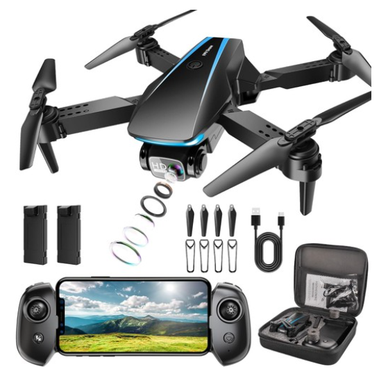 RADCLO X-28 Mini Drone with Camera – 1080P Foldable, Hover, 2 Batteries