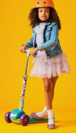 Jetson Kids Trike Scooter LED Lights Folding Disney 3 Wheel Mermaid Green/Voilet