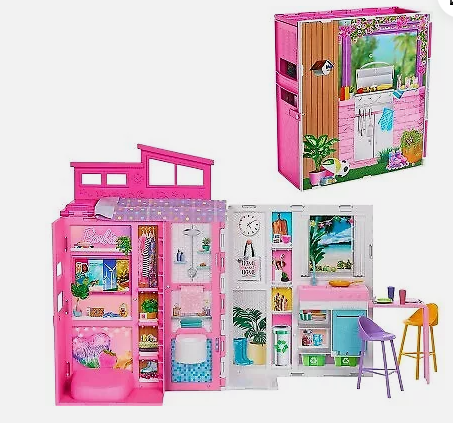 Barbie Getaway House Playset with 4 Play Areas and 11 Decor Accessories