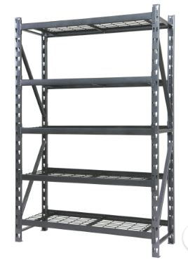 Stronghold Garage Gear by Shin Crest Heavy Duty 18″D 5-Shelf Rack Wire Decking, 800lbs per Shelf