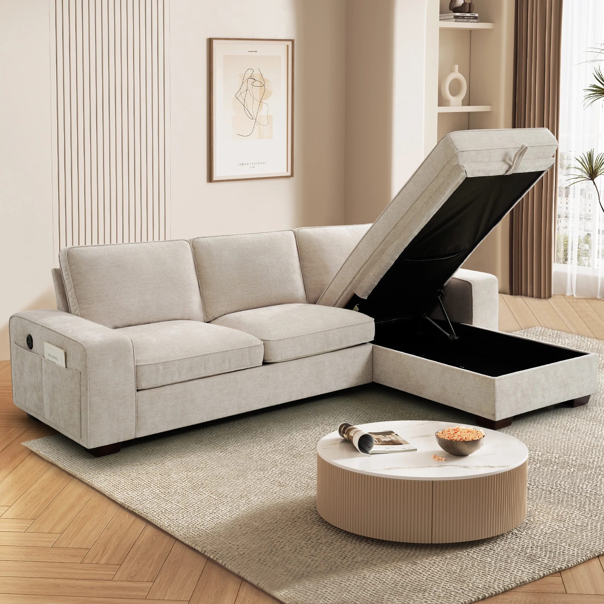 No Boundaries Men’s & Big Men’s Faux Shearling High Pile Fleece Quarter Zip Pullover, Sizes XS-5XL