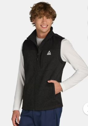 Reebok Delta Men’s Sweater Fleece Vest, Sizes M-2XL