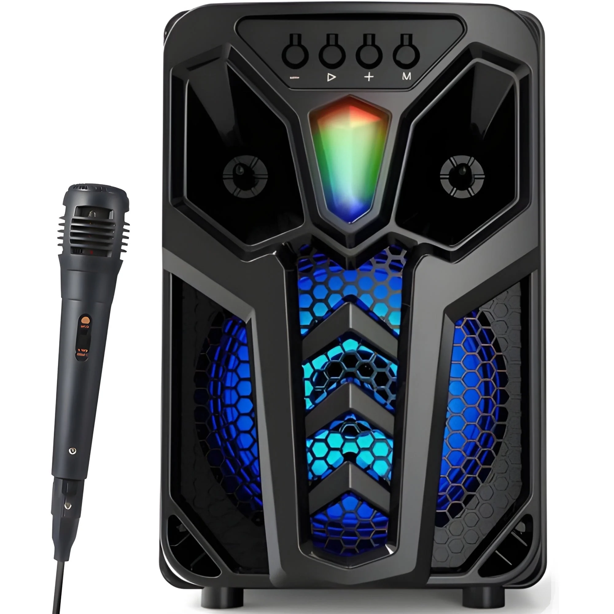 Seenda Karaoke Machine, Bluetooth Karaoke Speaker with Wired Microphone