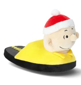 Peanuts Family Christmas Character 3D Scuff Slippers, Kids to Adult Sizes
