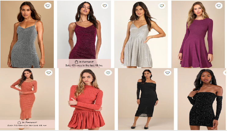 GOOO!!! Sparkly Mini Dresses