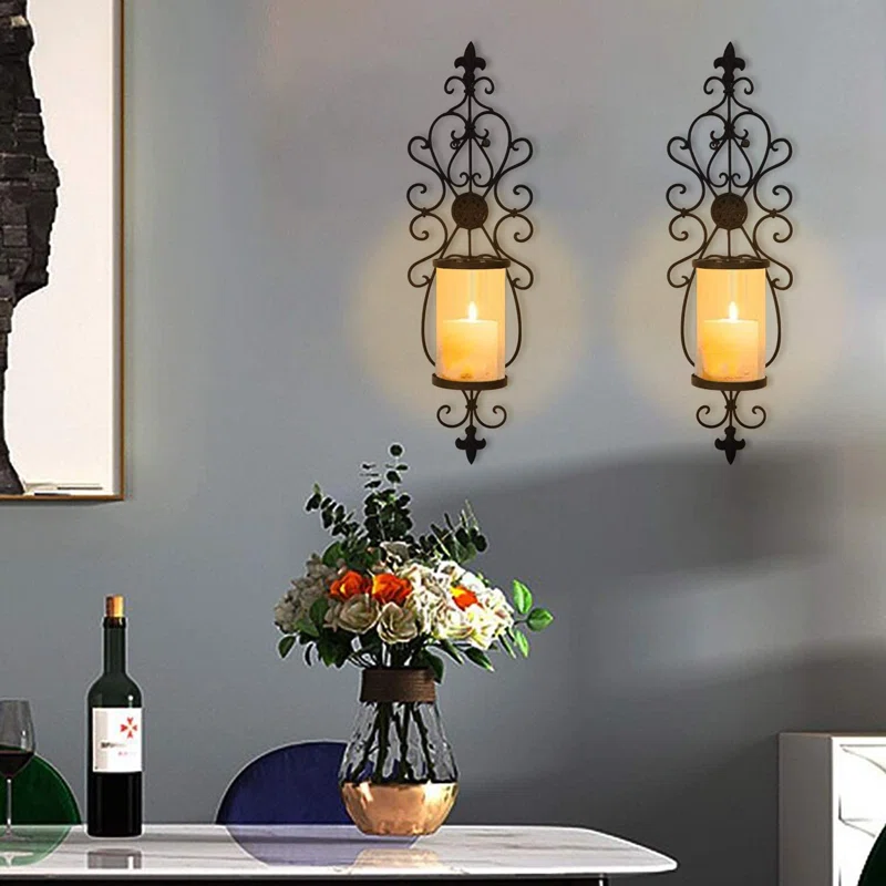 24” H Metal Wall Wall Sconce (Set of 2)