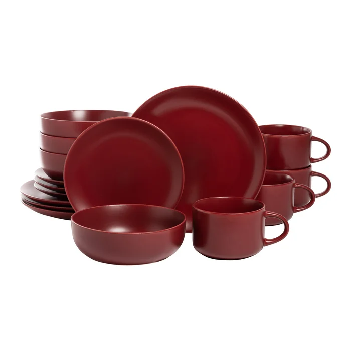 Wazee Matte 16 Piece Dinnerware Set, Service for 4