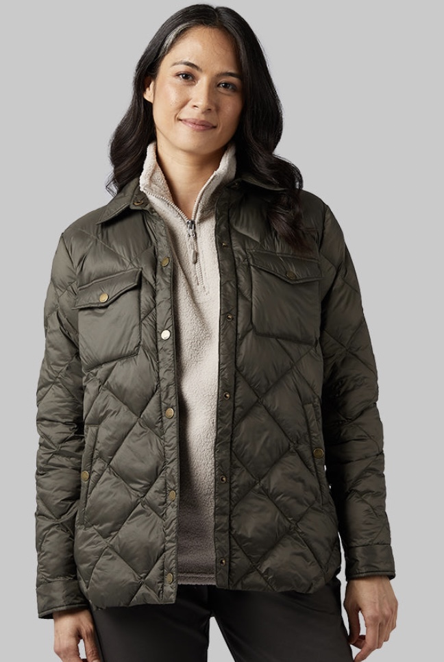 WOMEN’S LIGHTWEIGHT POLY-FILL SHIRT JACKET