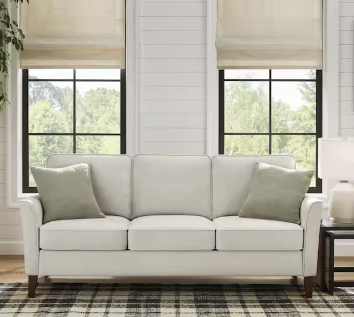 Doherty 79.9 in. Modern Flared Arm Fabric Sofa in Oyster Beige