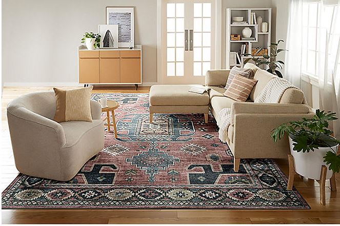 Member’s Mark Everwash Washable Area Rug, 6’6″x 9’6″, Assorted Colors