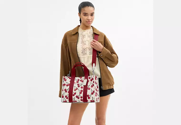 coachoutlet Smith Tote Bag With Cherry Print