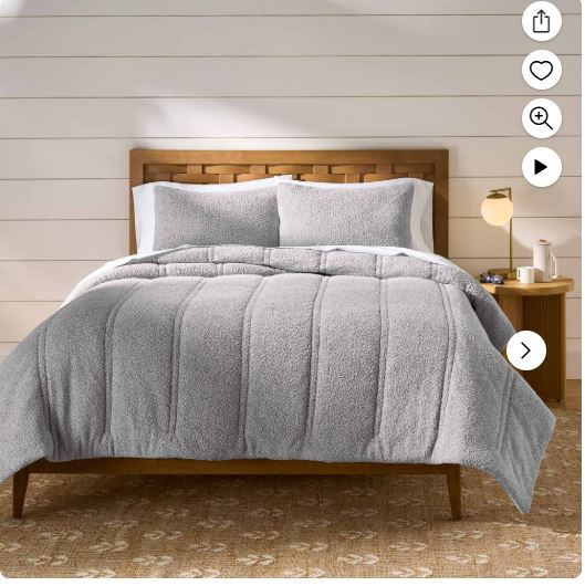 Better Homes & Gardens 3-piece Grey Cozy Knit Comforter Set, Adult, King